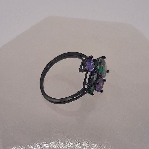 R602 Sterling Silver Mystic Topaz Ring - Charmed Aroma - Picture 6 of 8